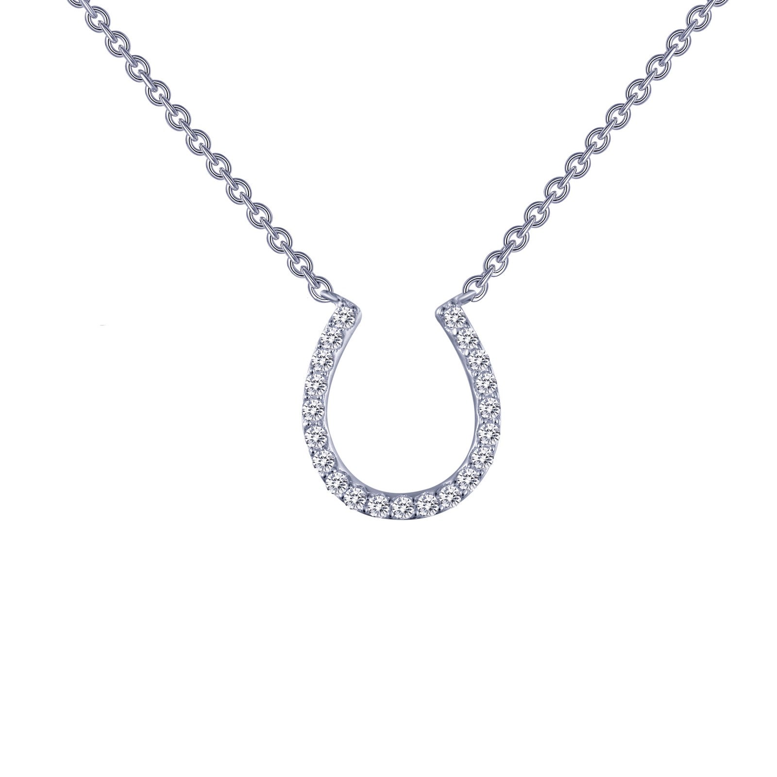 0.21 CTW Horseshoe Necklace-N0026CLP