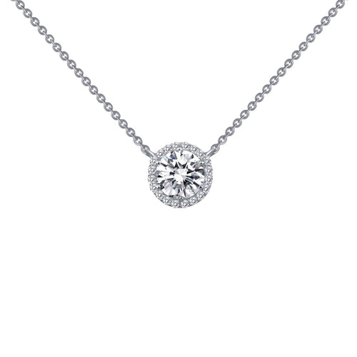 1.23 CTW Halo Necklace-N0038CLP