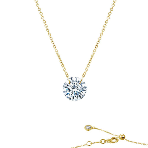 Frameless Solitaire Necklace-N0070CLG