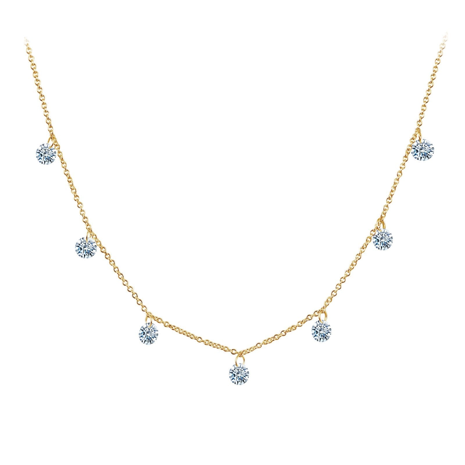 Frameless Raindrop Necklace-N0074CLG