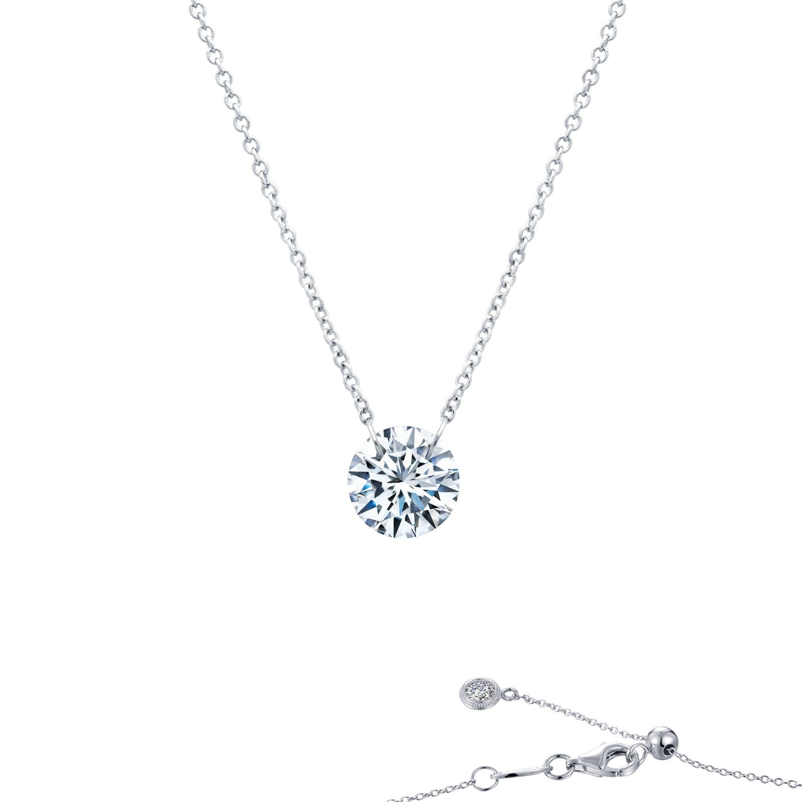 Frameless Solitaire Necklace-N0076CLP