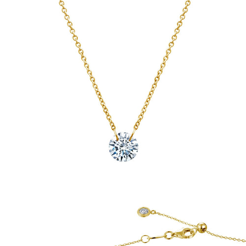 Frameless Solitaire Necklace-N0090CLG
