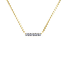 Load image into Gallery viewer, 0.09 CTW Dainty Bar Necklace-N0096CLT
