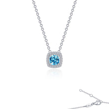 Load image into Gallery viewer, 0.76 CTW Cushion-Cut Halo Necklace-N0100BTP
