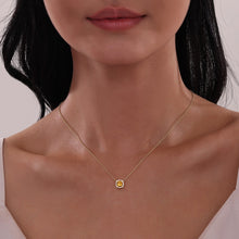 Load image into Gallery viewer, 0.76 CTW Cushion-Cut Halo Necklace-N0100CAG
