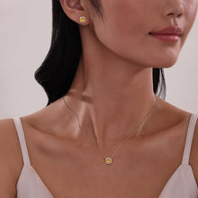 Load image into Gallery viewer, 0.76 CTW Cushion-Cut Halo Necklace-N0100CAG
