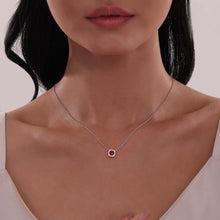 Load image into Gallery viewer, 0.76 CTW Cushion-Cut Halo Necklace-N0100GNP
