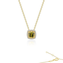 Load image into Gallery viewer, 0.76 CTW Cushion-Cut Halo Necklace-N0100OVG
