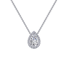 Load image into Gallery viewer, Pear-Shaped Halo Necklace-N0102CLP
