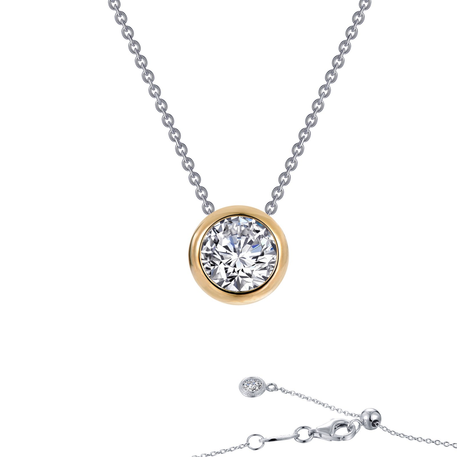 Solitaire Slider Necklace-N0130CLT