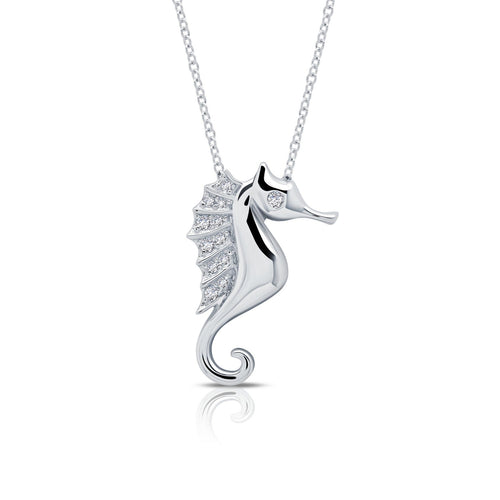 Whimsical Seahorse Necklace-N0159CLP
