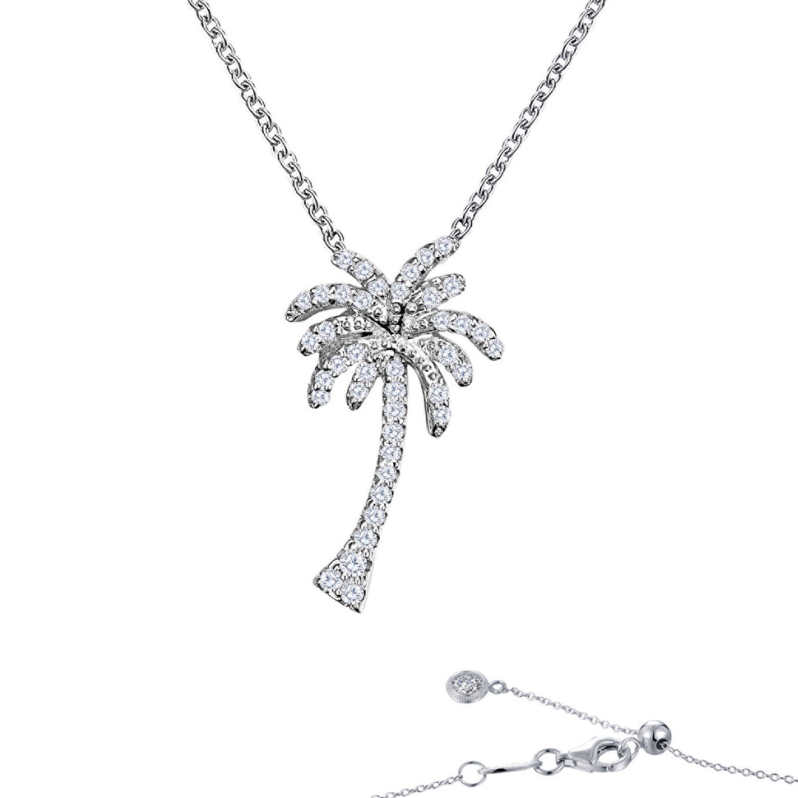 Tropical Palm Tree Necklace-N0160CLP