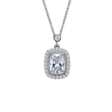 Load image into Gallery viewer, Cushion-Cut Halo Necklace-N0163CLP
