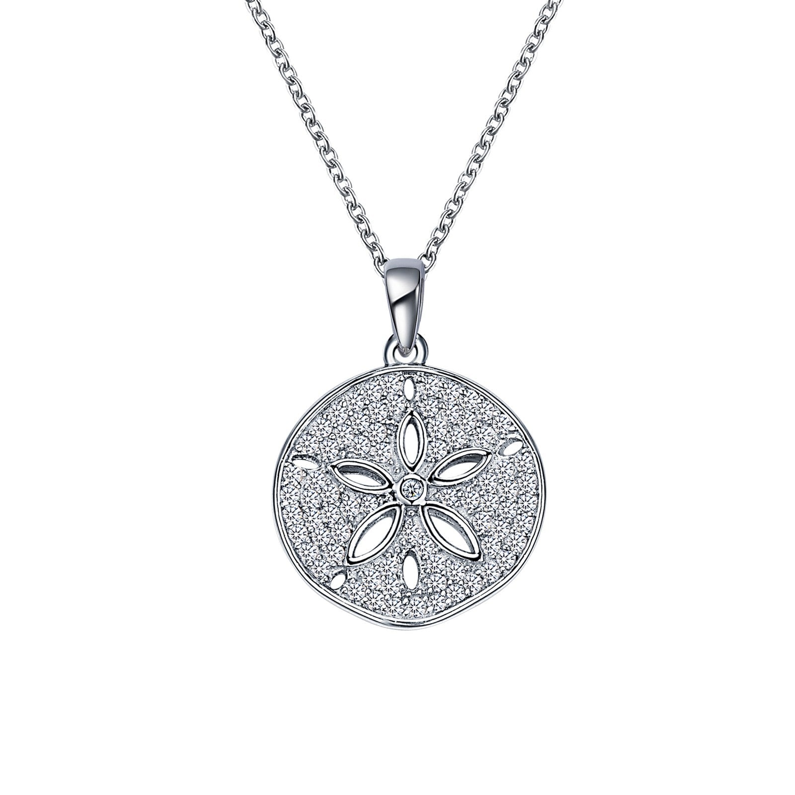 0.99 CTW Sand Dollar Necklace-N0164CLP