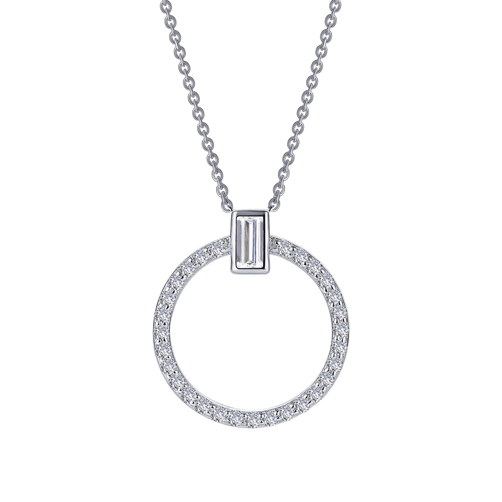 0.39 CTW Open Circle Necklace-N0184CLP