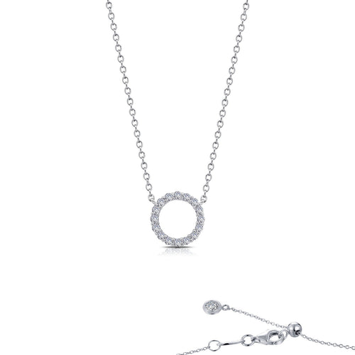0.41 CTW Open Circle Necklace-N0186CLP