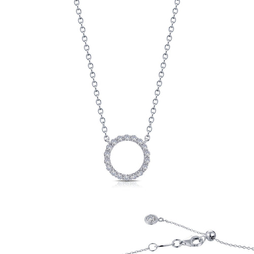 0.54 CTW Open Circle Necklace-N0187CLP