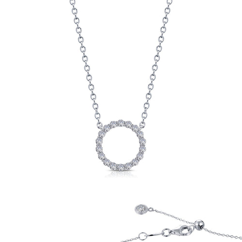 0.63 CTW Open Circle Necklace-N0188CLP