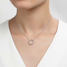 Load image into Gallery viewer, 0.88 CTW Open Circle Necklace-N0189CLP
