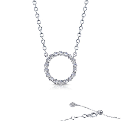 1.15 CTW Open Circle Necklace-N0190CLP