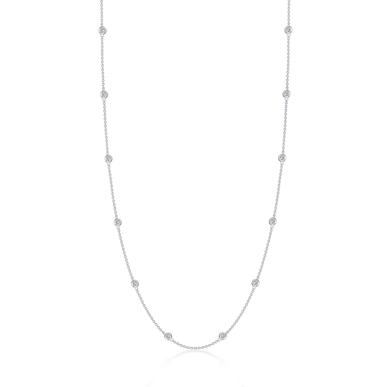 0.73 CTW Station Necklace-N0219CLP