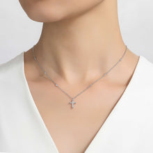 Load image into Gallery viewer, 0.41 CTW Cross Necklace-N0222CLP

