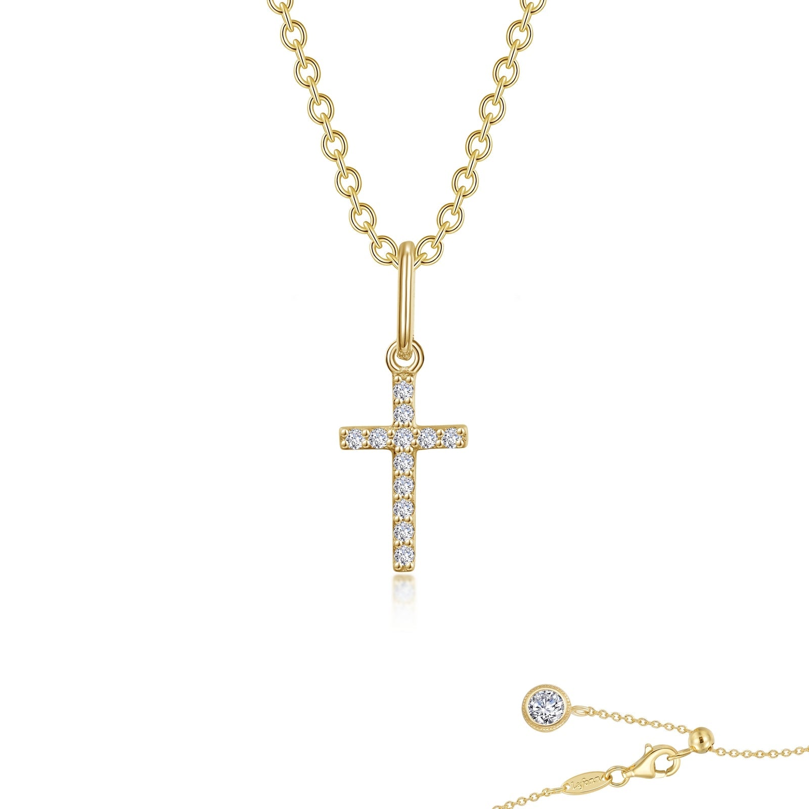 Mini Cross Necklace-N0237CLP