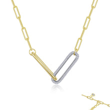 Load image into Gallery viewer, 2-Tone Paperclip Necklace-N0238CLT
