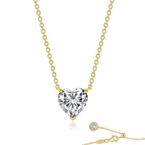 Heart Solitaire Necklace-N0245CLG