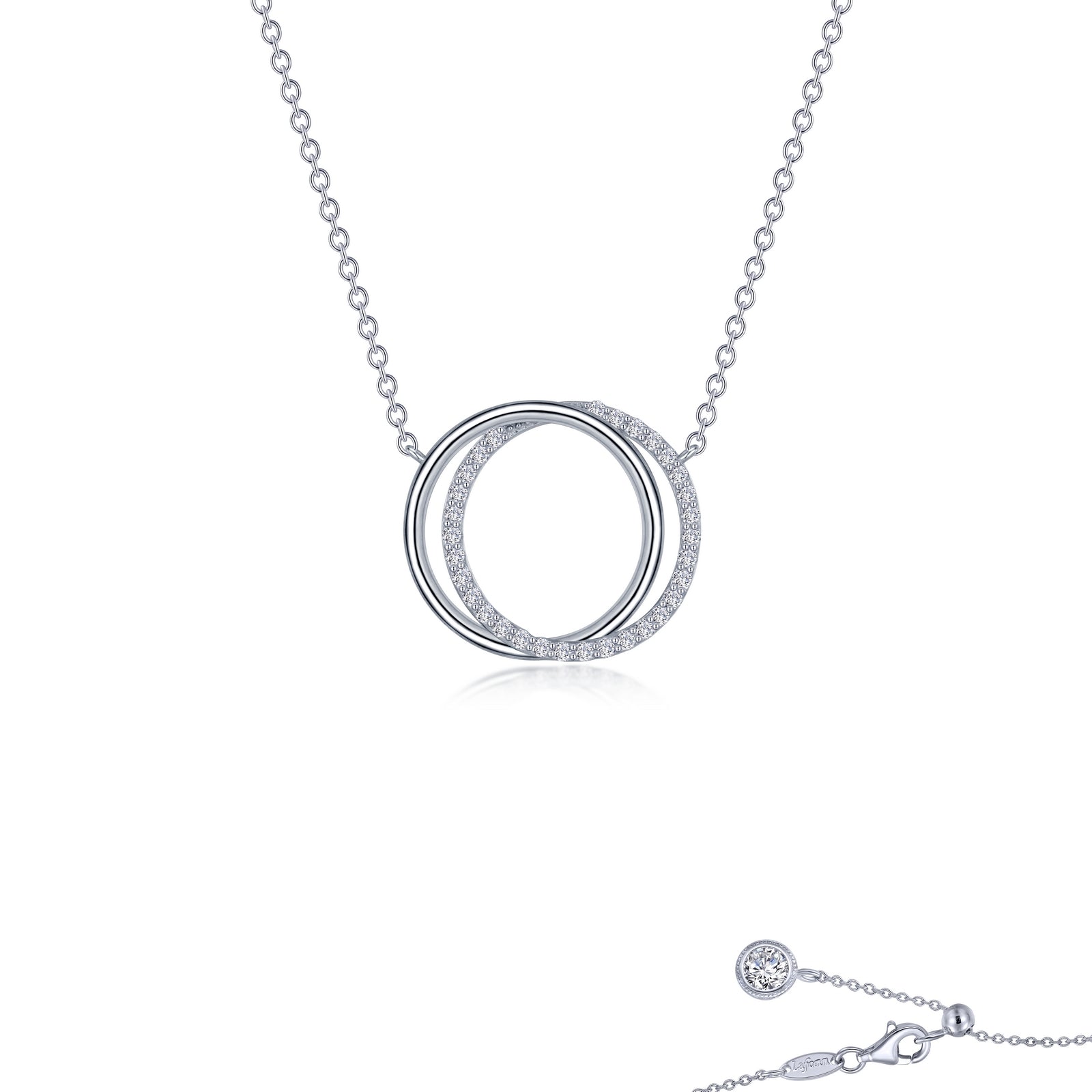  Interlocking Circles Necklace-N0274CLP