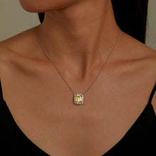 Load image into Gallery viewer, Emerald-Cut Halo Necklace-N0276CAT
