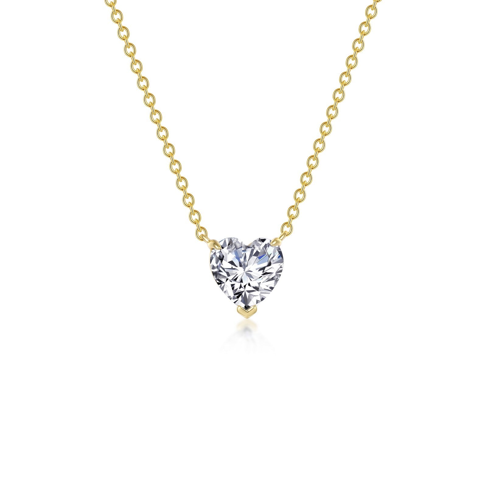 Heart Solitaire Necklace-N0277CLG