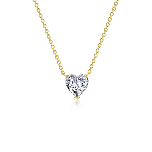Heart Solitaire Necklace-N0277CLG
