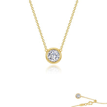 Load image into Gallery viewer, 0.5 CTW Bezel-set Solitaire Necklace-N0291CLG
