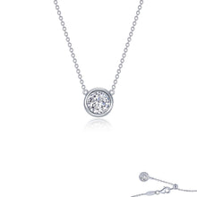 Load image into Gallery viewer, 0.5 CTW Bezel-set Solitaire Necklace-N0291CLP

