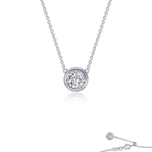Load image into Gallery viewer, 0.6 CTW Bezel-set Solitaire Necklace-N0292CLP

