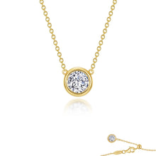 Load image into Gallery viewer, 1.1 CTW Bezel-set Solitaire Necklace-N0294CLG

