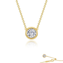 Load image into Gallery viewer, 1.25 CTW Bezel-set Solitaire Necklace-N0295CLG
