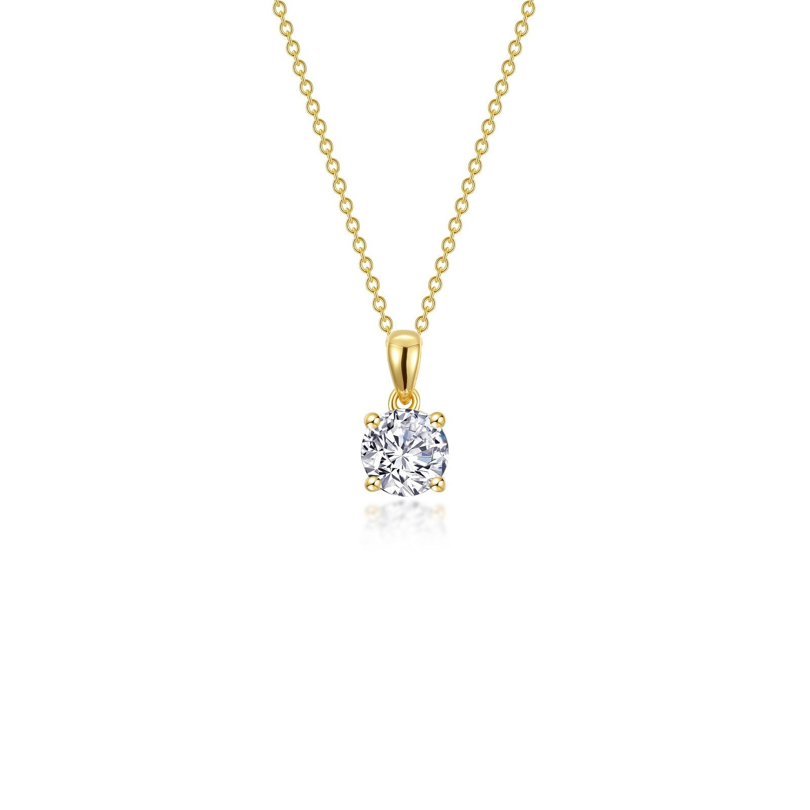 0.50 CTW 4-Prong Solitaire Necklace-N0302CLG