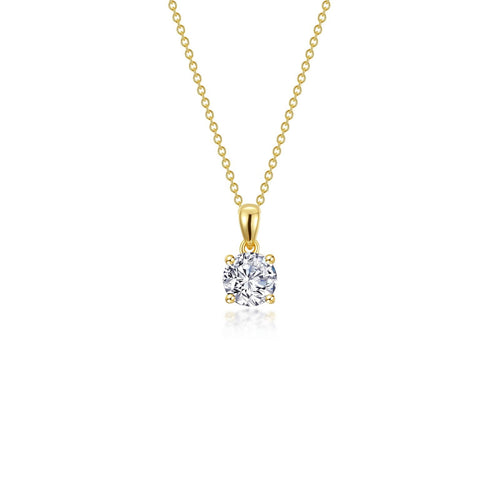 0.50 CTW 4-Prong Solitaire Necklace-N0302CLG