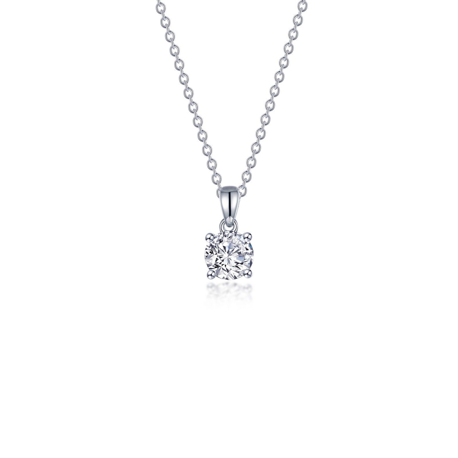 0.50 CTW 4-Prong Solitaire Necklace-N0302CLP