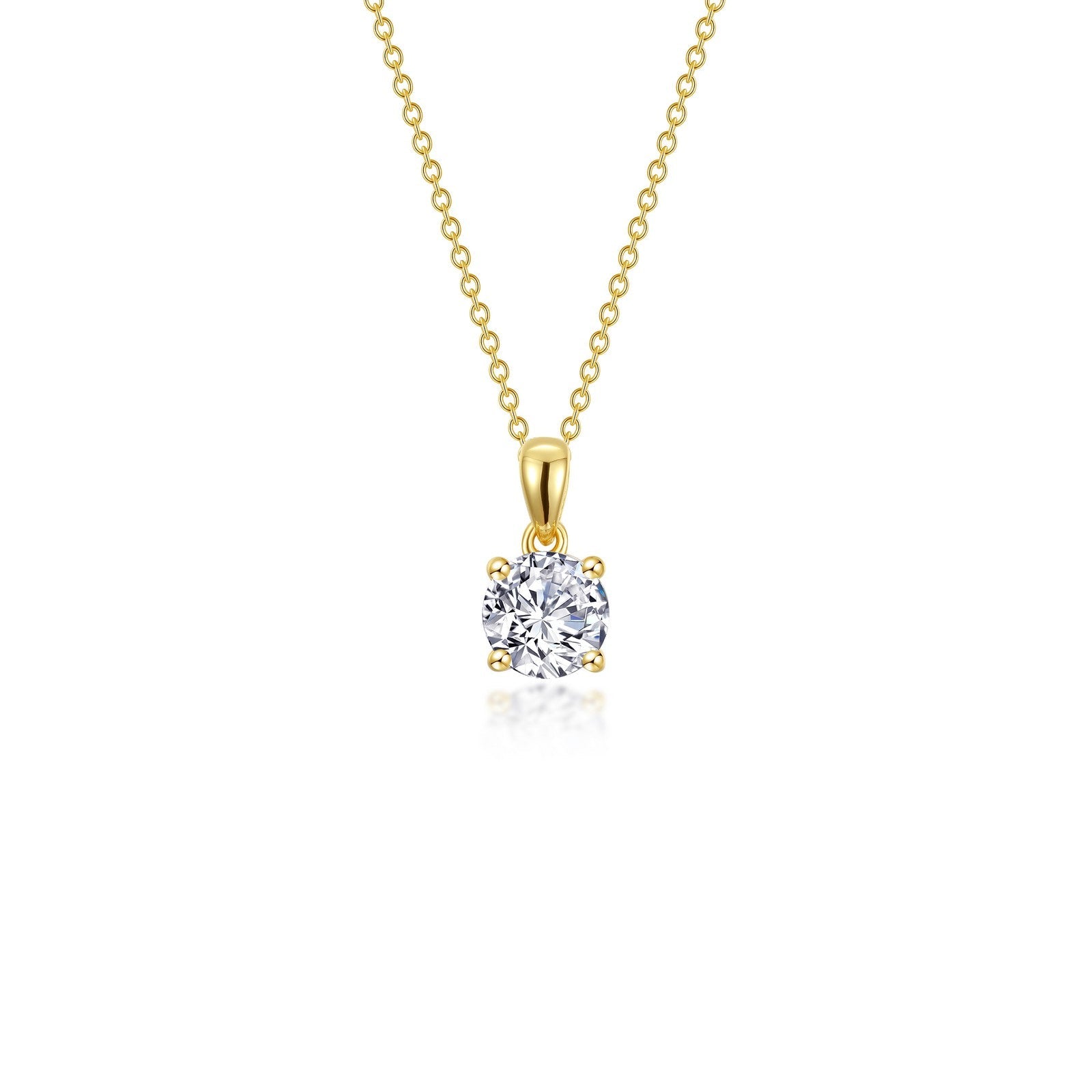 0.65 CTW 4-Prong Solitaire Necklace-N0303CLG