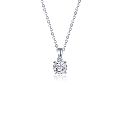 0.65 CTW 4-Prong Solitaire Necklace-N0303CLP