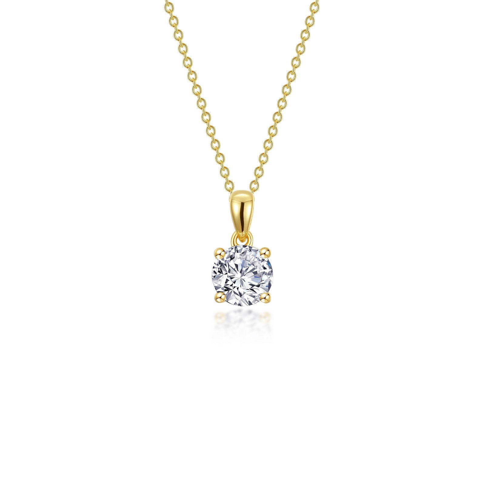 0.85 CTW 4-Prong Solitaire Necklace-N0304CLG