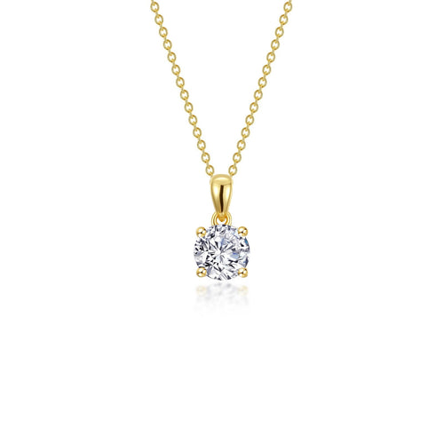 0.85 CTW 4-Prong Solitaire Necklace-N0304CLG