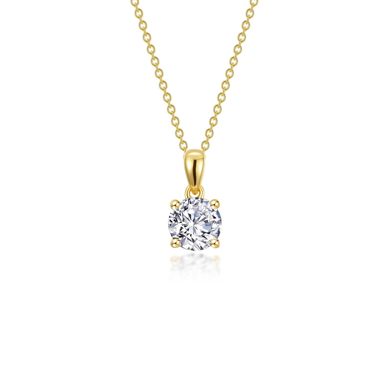1 CTW 4-Prong Solitaire Necklace-N0305CLG