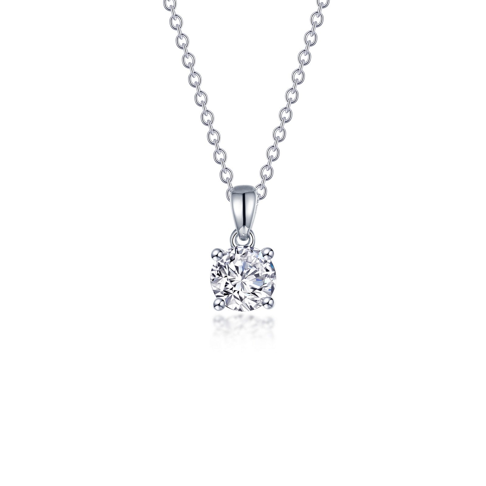 1 CTW 4-Prong Solitaire Necklace-N0305CLP