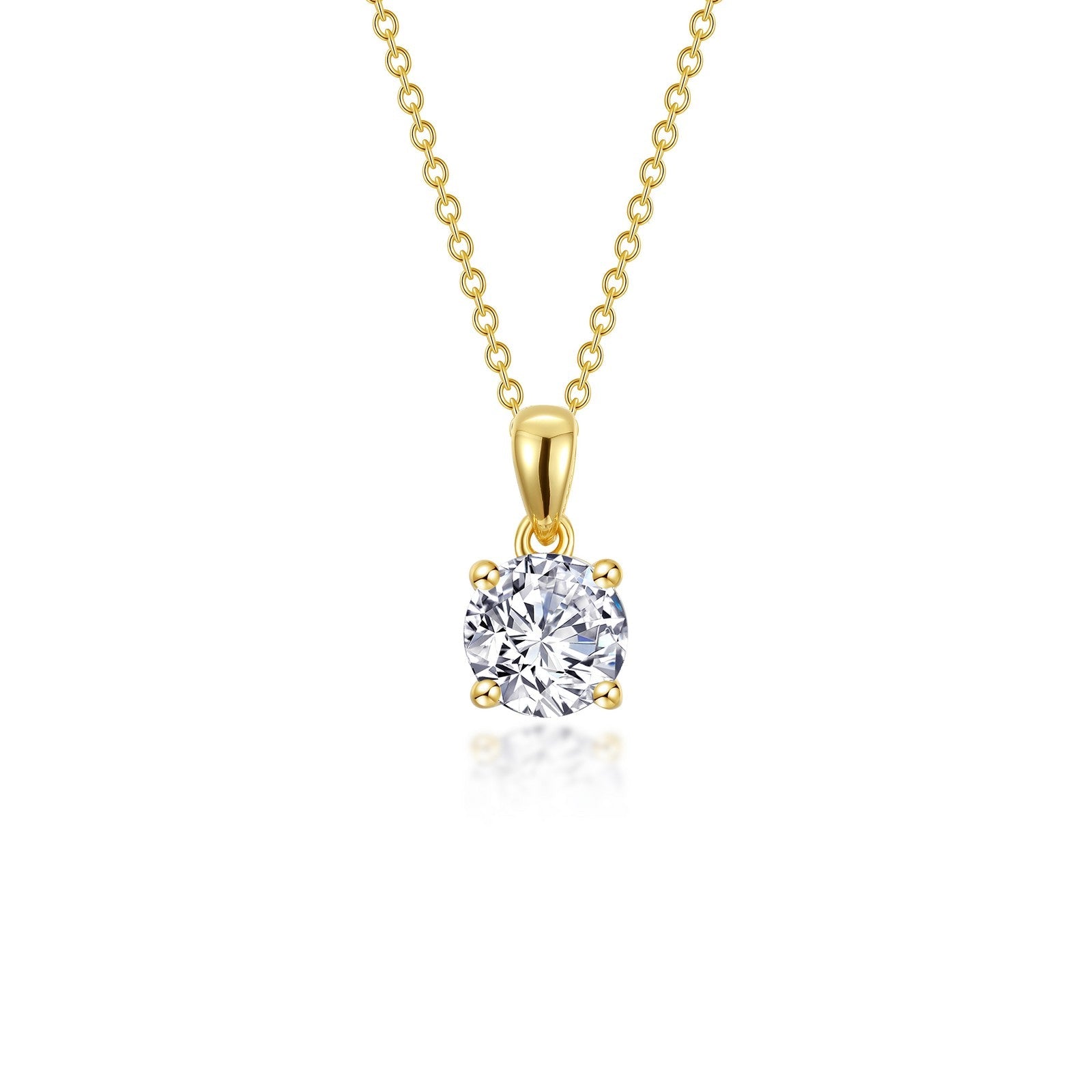 1.25 CTW 4-Prong Solitaire Necklace-N0306CLG
