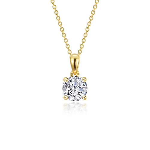 1.5 CTW 4-Prong Solitaire Necklace-N0307CLG