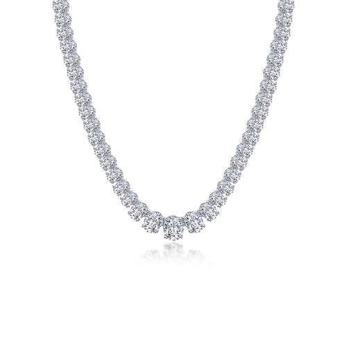 59 CTW Graduated Tennis Necklace-N0316CLP